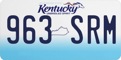 KY license plate 963SRM