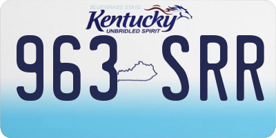 KY license plate 963SRR