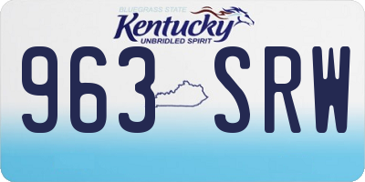 KY license plate 963SRW