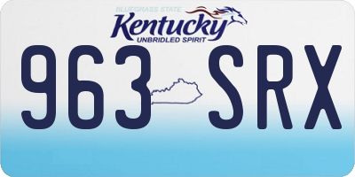 KY license plate 963SRX