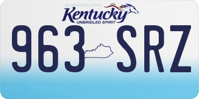 KY license plate 963SRZ