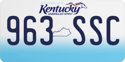 KY license plate 963SSC