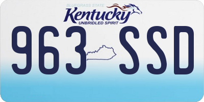 KY license plate 963SSD