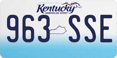 KY license plate 963SSE