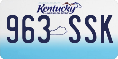 KY license plate 963SSK