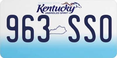 KY license plate 963SSO
