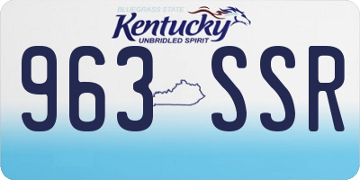 KY license plate 963SSR