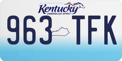 KY license plate 963TFK