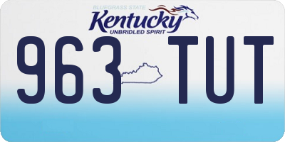 KY license plate 963TUT