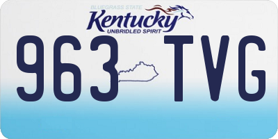 KY license plate 963TVG