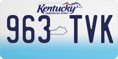 KY license plate 963TVK