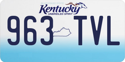 KY license plate 963TVL