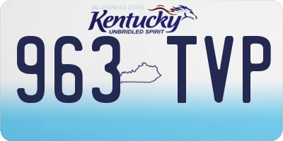 KY license plate 963TVP
