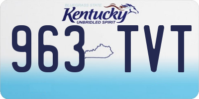 KY license plate 963TVT