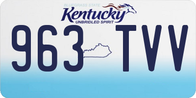 KY license plate 963TVV
