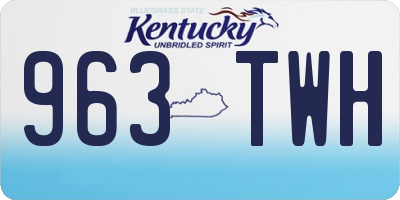 KY license plate 963TWH
