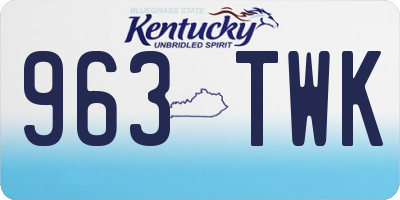 KY license plate 963TWK