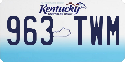 KY license plate 963TWM