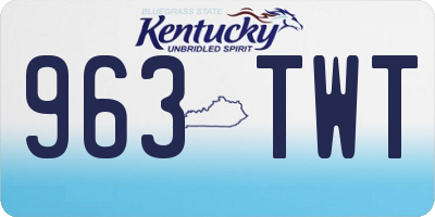 KY license plate 963TWT