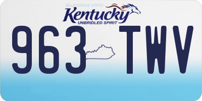 KY license plate 963TWV