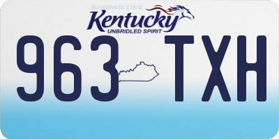 KY license plate 963TXH