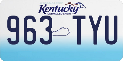 KY license plate 963TYU