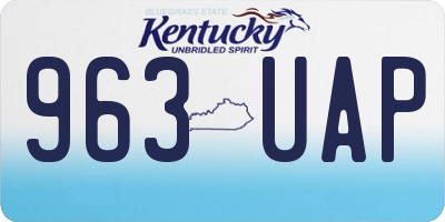 KY license plate 963UAP