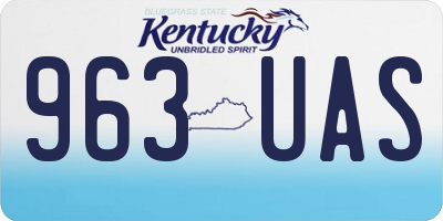 KY license plate 963UAS