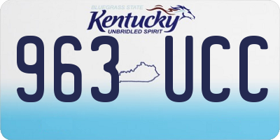 KY license plate 963UCC