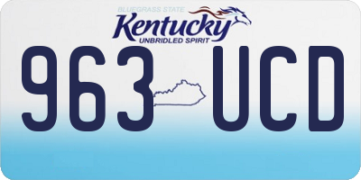 KY license plate 963UCD