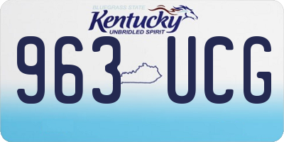 KY license plate 963UCG