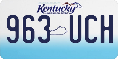KY license plate 963UCH