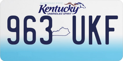KY license plate 963UKF