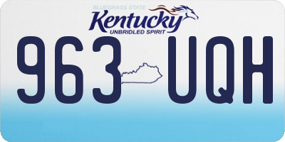 KY license plate 963UQH