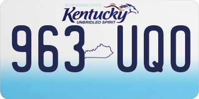 KY license plate 963UQO