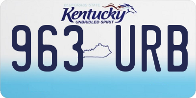 KY license plate 963URB