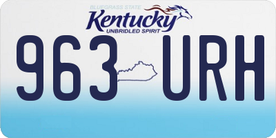 KY license plate 963URH