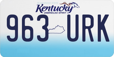 KY license plate 963URK