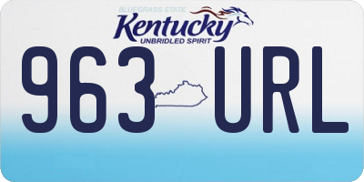 KY license plate 963URL