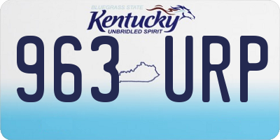 KY license plate 963URP