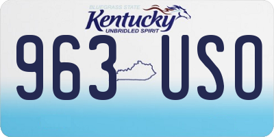 KY license plate 963USO