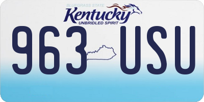 KY license plate 963USU