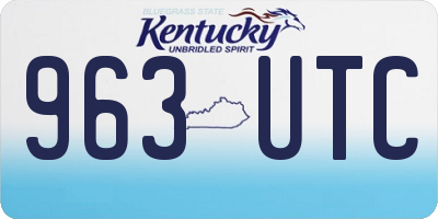 KY license plate 963UTC