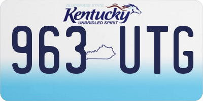 KY license plate 963UTG