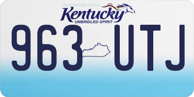 KY license plate 963UTJ