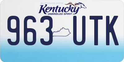 KY license plate 963UTK