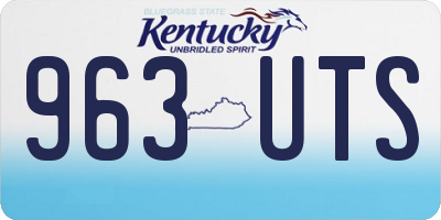KY license plate 963UTS