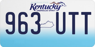 KY license plate 963UTT