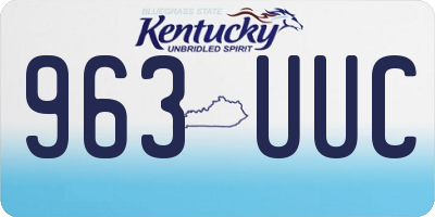 KY license plate 963UUC