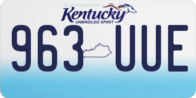 KY license plate 963UUE
